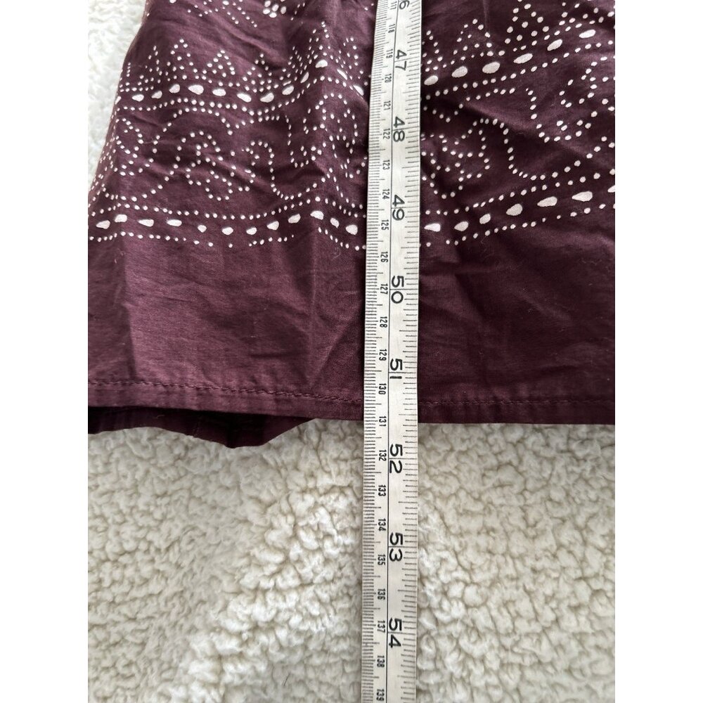 Madewell $158 Selena Midi Dress Smocked Daisy Print Plum Purple Pockets Size L - Picture 9 of 10